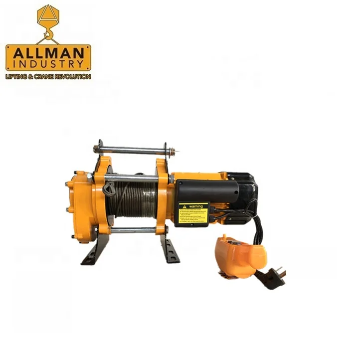 1000kg Portable Electric Pulling Winch 220V Wire Rope