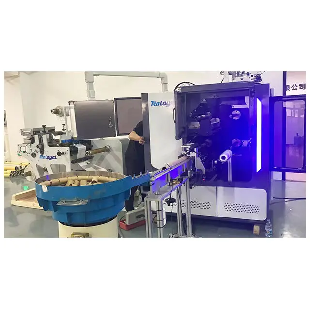 High Speed Full automatic Self-Adhesive paper Rewinding Machine with Die Cutting