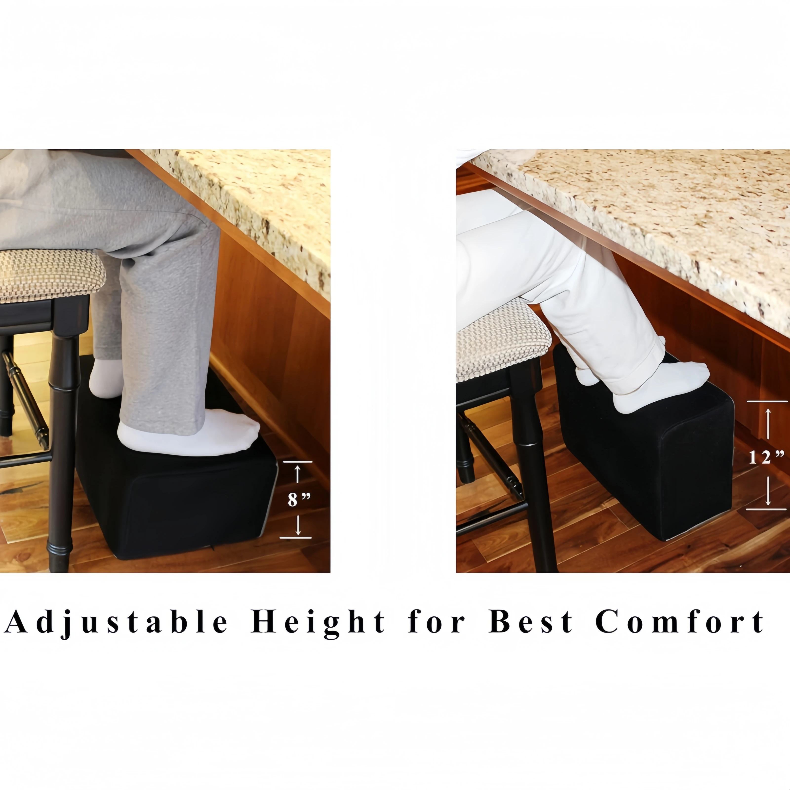 Foot Rest for Under Desk at Work-Comfortable Footrest with 2 Adjustable Heights for Car,Home and Office to Relieve Back,Lumbar