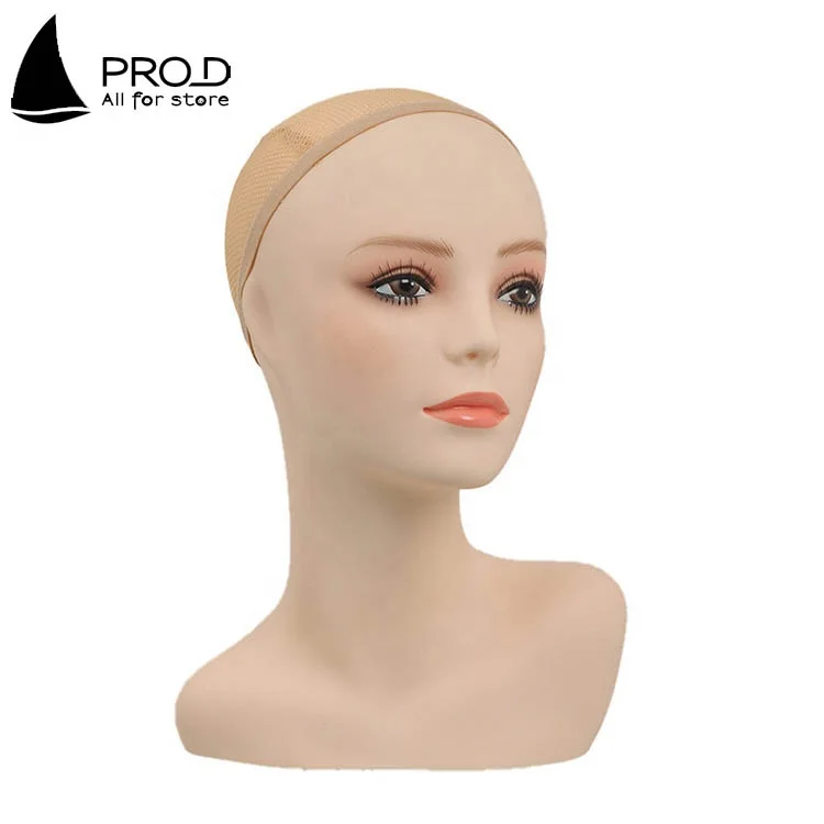 Window Display New Style Single Shoulder White Mannequin Head For Wig Display