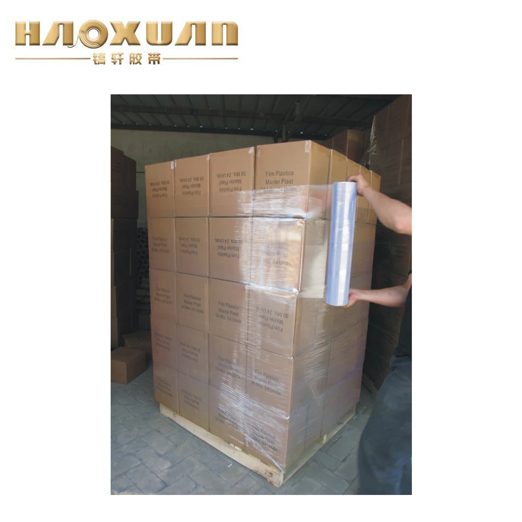 Pallet Film Lldpe Cast Stretch Wrap 17 Mic Shrink Roll Film Moisture-Proof Industrial Use 50cm Plastic Roll