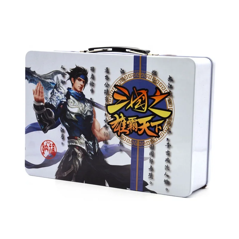 SEDEX Manufacturers Rectangular Shape Metal Tin Box For Lunch With Handle Eco-friendly Materials  Metal Tins Suitcase