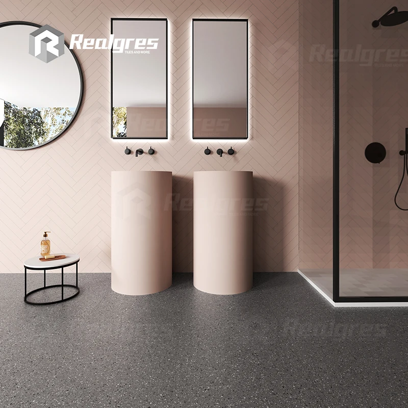 60X120 Cheap Price Cement Imitation Beige White Terrazzo Porcelain Floor Tile for Villa
