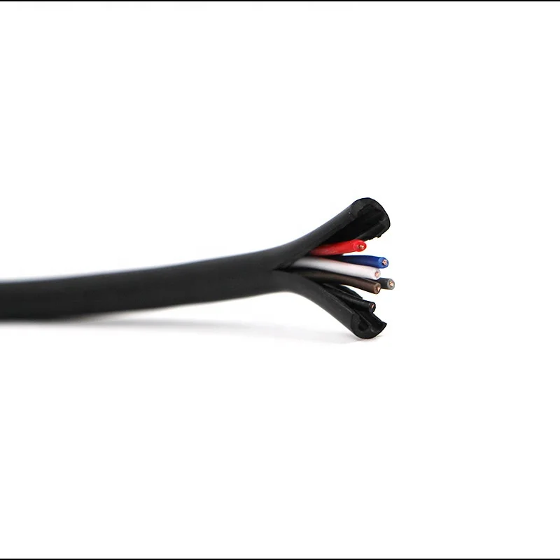 Custom power cables RVVP 6*0.2mm 24 awg pure copper electric wire flexible shielded PVC jacket Multicore Cable