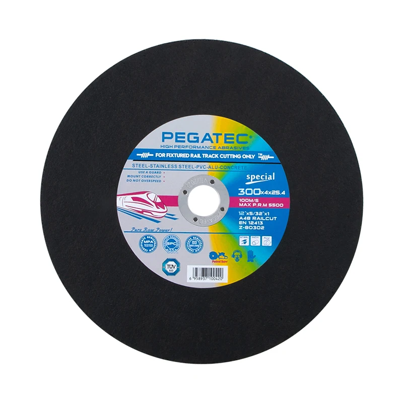 PEGATEC 12' 300x4X25.4mm Rail Track Cutting Disc