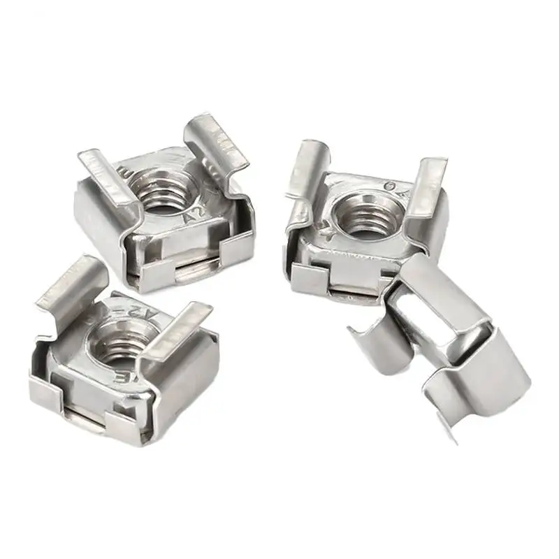 Yisen factory  M4 M5 M6 M8 cage nuts steel material zinc /nickel plated  square  cabinet nuts