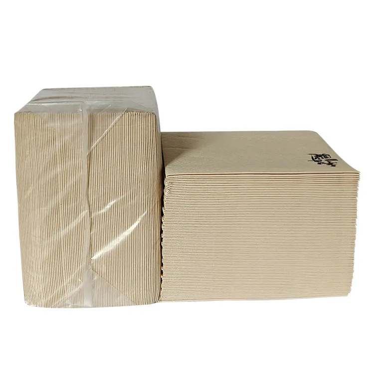 High Quality Dinner Napkin Paper Napkins Brown Restaurant Wholesale Cocktail Bamboo Pulp Printed Paper Napkins & Serviettes