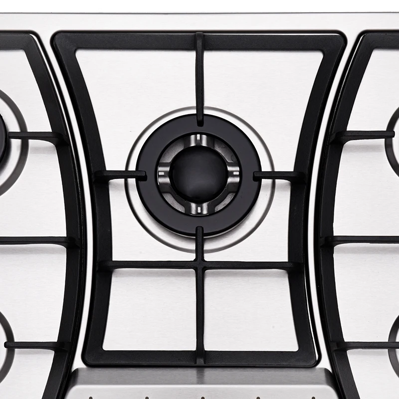 
Modern Kitchen 5 Burners Stainless Steel Panel Built-in Gas Stove Gas Cooktop 