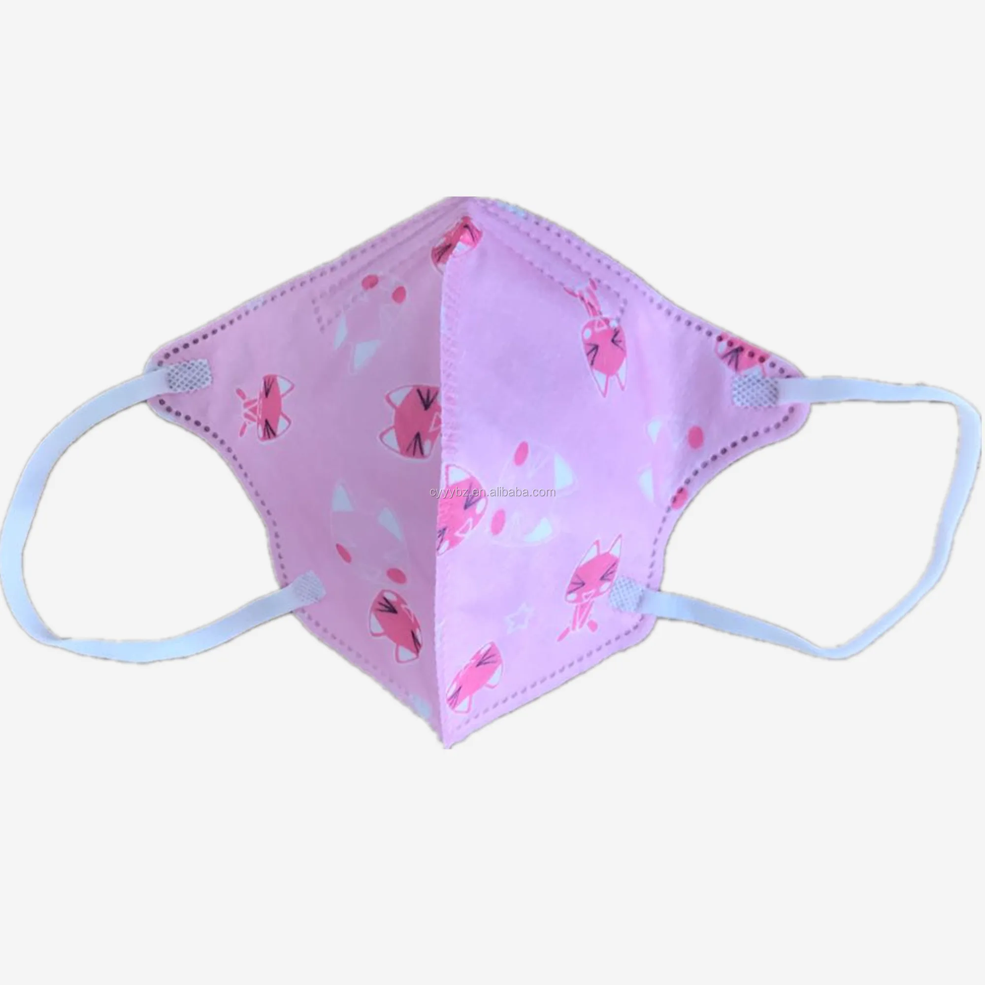 Colorful Wholesale PM2.5 Filter Printed Soft Fabric  KN95 Kids FaceMask With Nose Wire