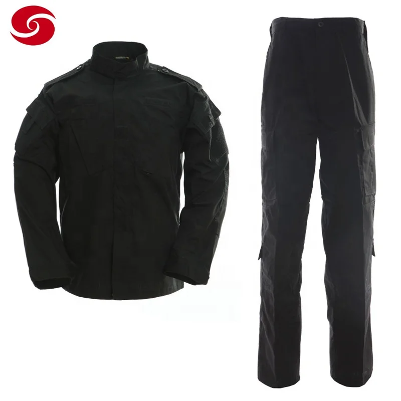 security uniform trousers China XinXing Wholesale Durable Cotton Sateen Black Security Uniform Dress