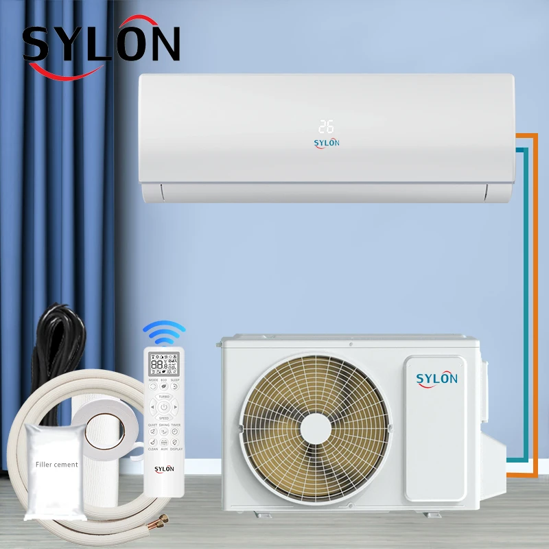 Sylon  Indoor Wall Mounted Mini Air Cooler Ac Unit 2 Ton Split Fixed Frequency 9000btu 12000btu 18000btu Split Air Conditioners