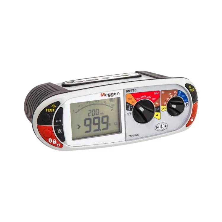 Megger MFT70-US 100V/250V/500V/1000V Multifunction Tester - with neck strap Memory storage