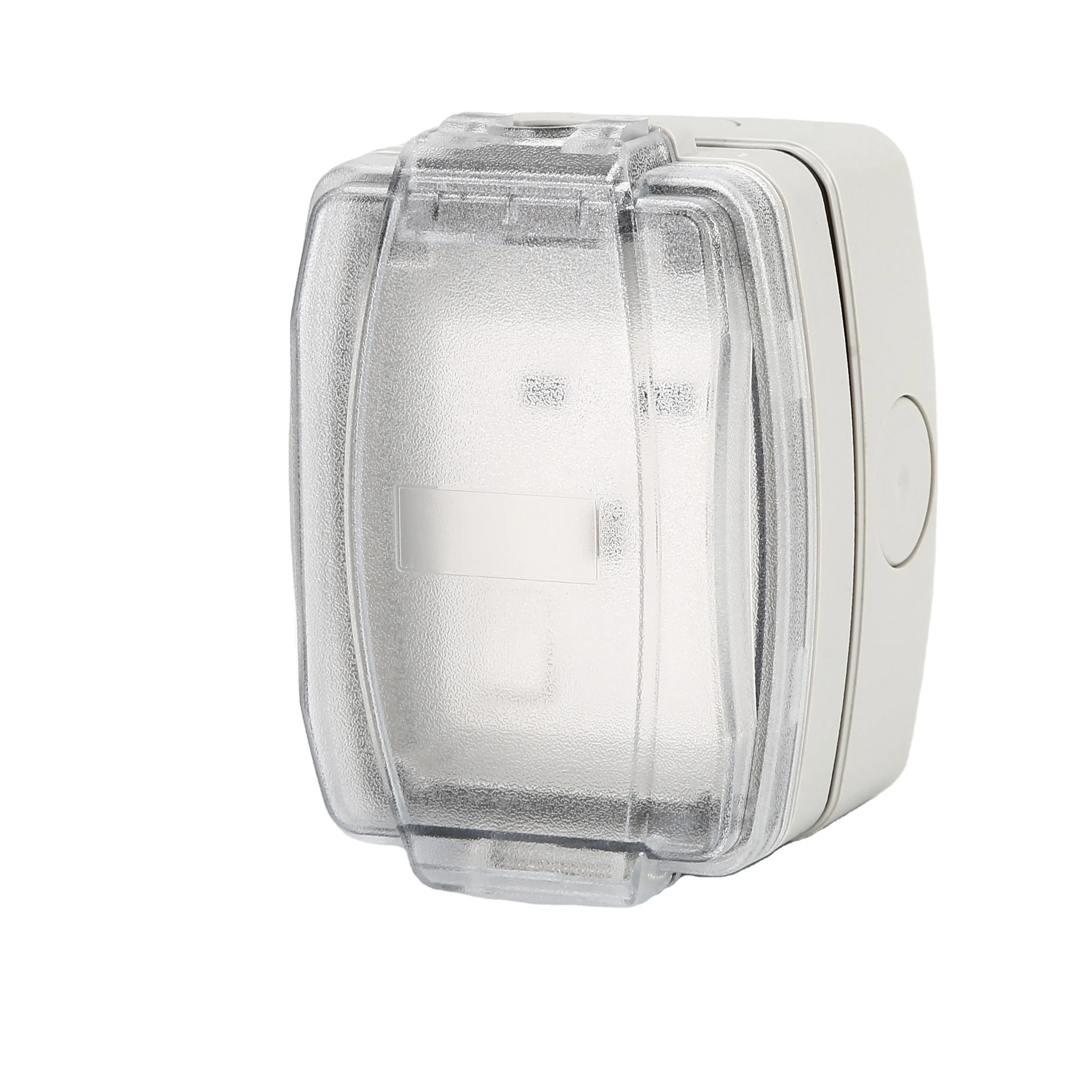 IP66 Electrical European 13A Switch Socket Wall Outlet Cover Transparent Waterproof UK Wall Socket Switch  HT-TC318T
