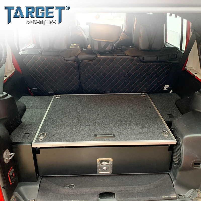 SUV camping outdoor traveling   drawer pickup storage drawer system vehicle