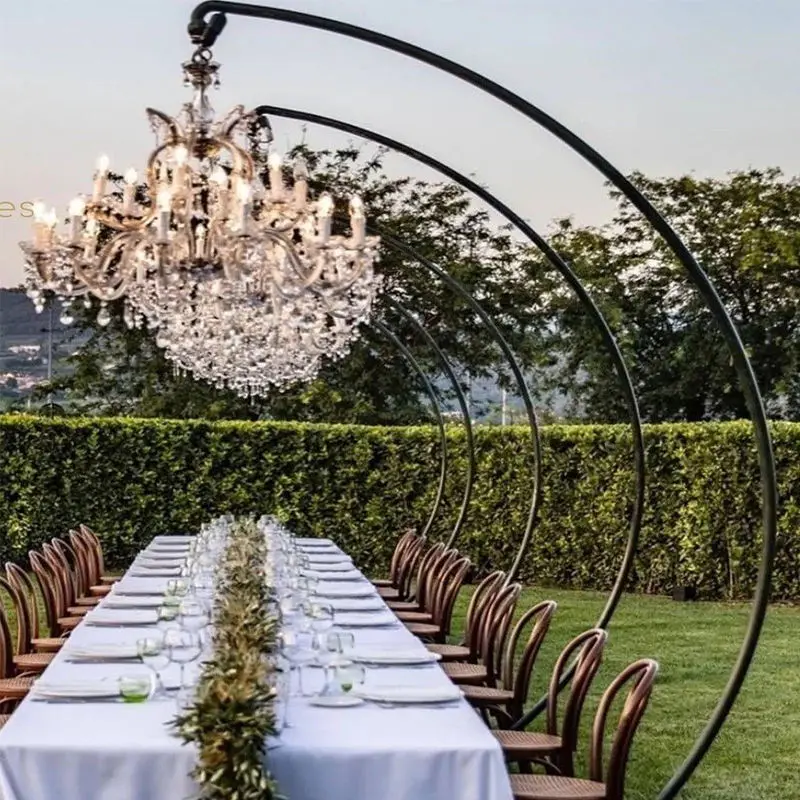 Luxury French Style Luxury Large Suspension Lights Bead Curtains Crystal Modern Indoor Pendant Wedding Event Lights