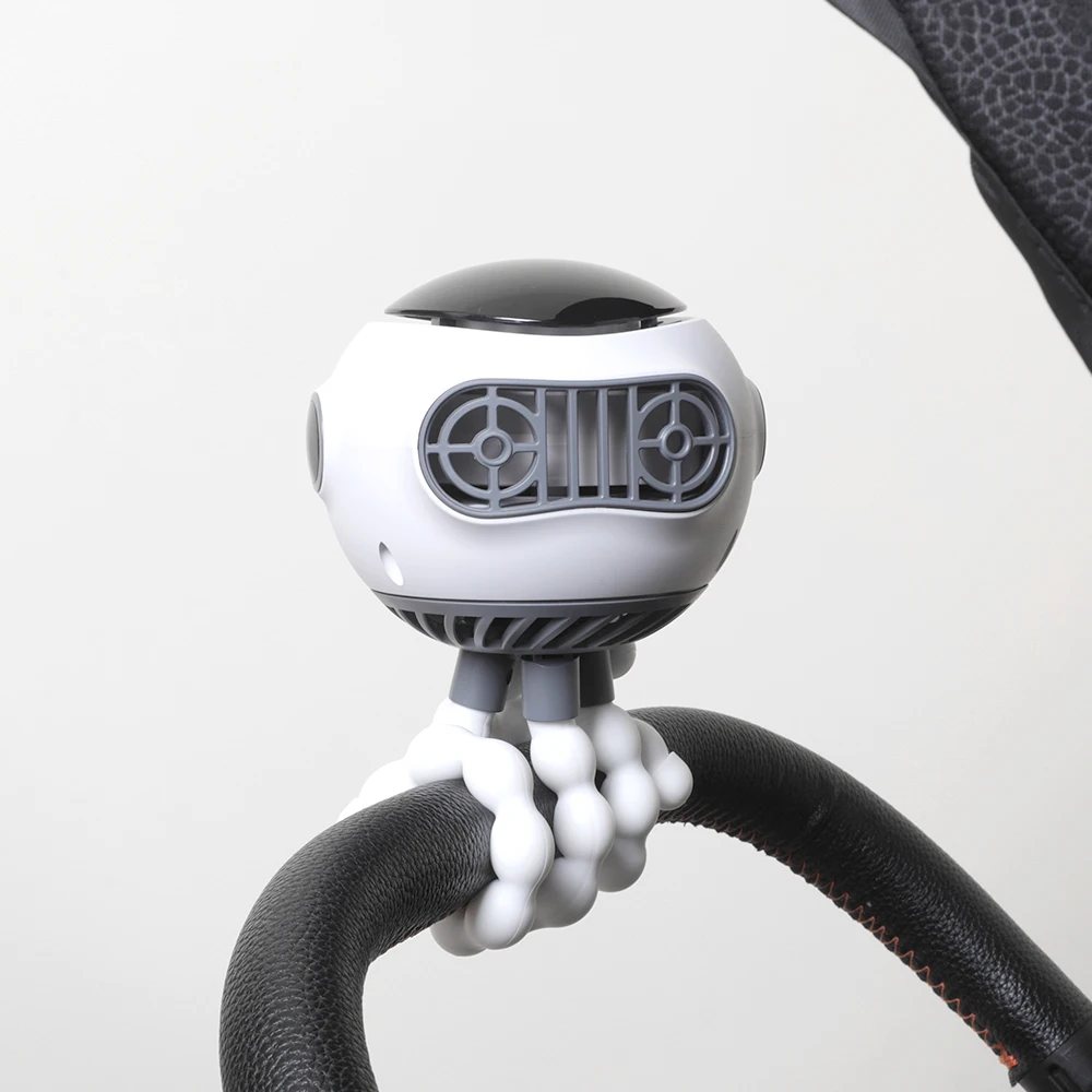 IMYCOO New Portable Mini Baby Car Seat Fan Wholesale Sleep Music Playback Clip On Fan Rechargeable Battery Operated