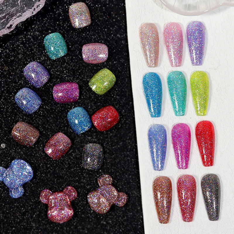 2023 New Holographic Glitter Gel Nail Polish 7.5ml OEM Sparkling Sequins Soak Off UV LED Varnish Nail Art Decoration
