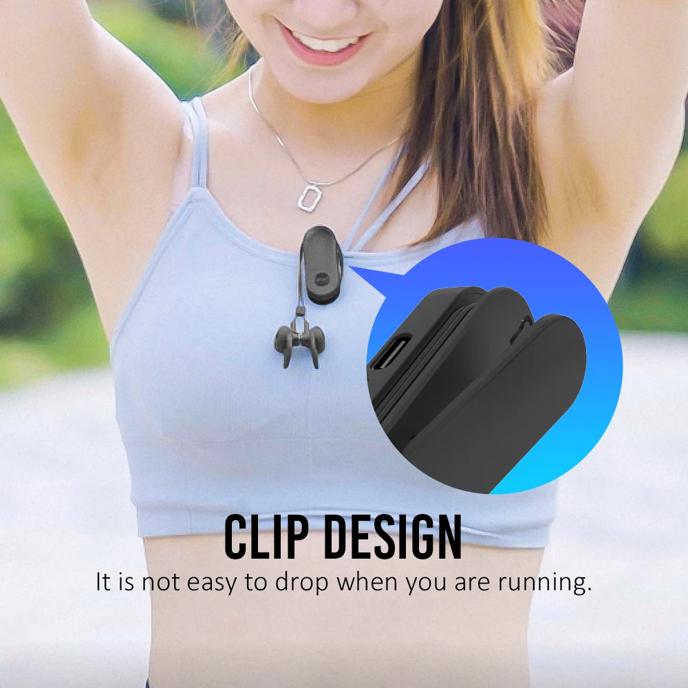 VCAN New Wireless Bluetooth Earphones Headphones Semi-in-ear Stereo Headset Clip Adjustable Cord for Sports Travel