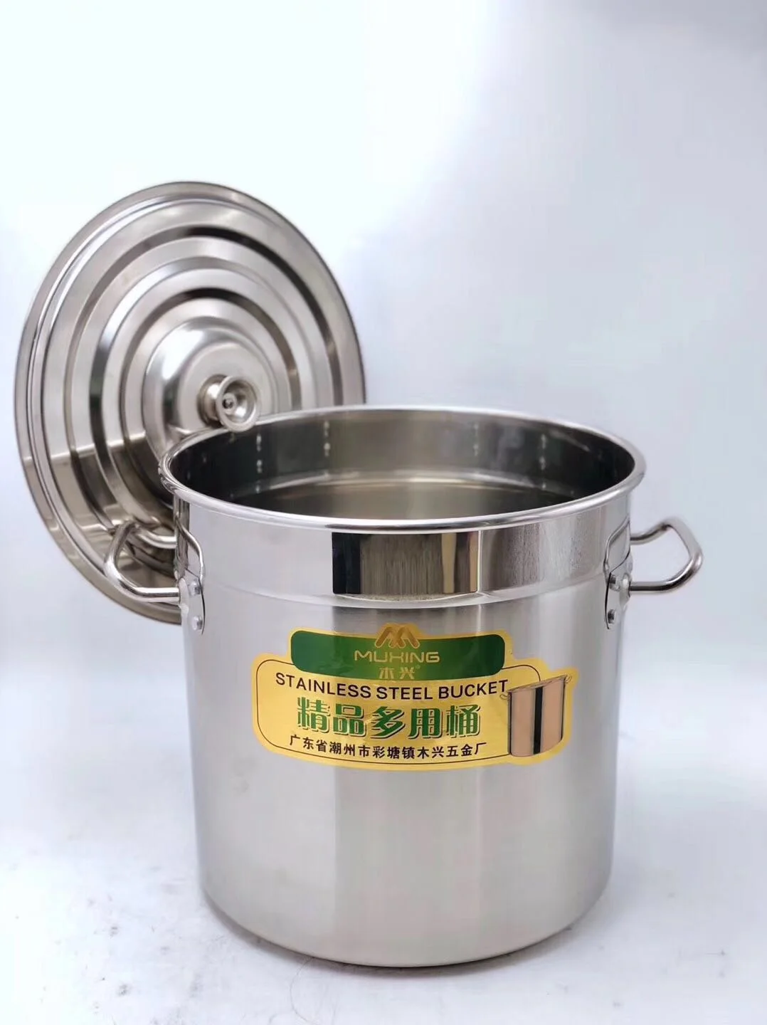 High Body 30 - 98 Liter Commercial Cooking Pot Big Size Soup And Stock Casseorle Stainless Steel Pot
