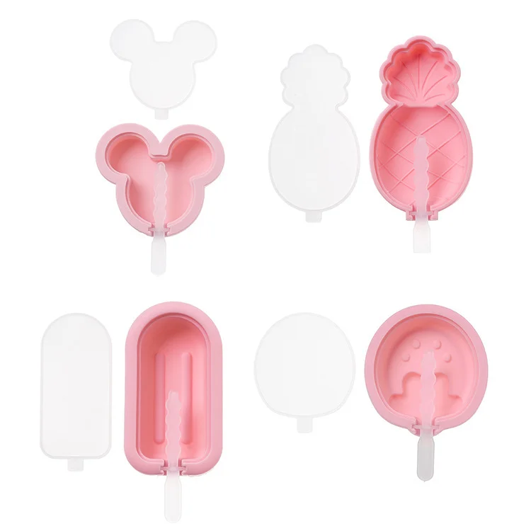 High Quality Customized Silicone Popsicle Mold Fruit Shapes Ice Cream Mold For Children