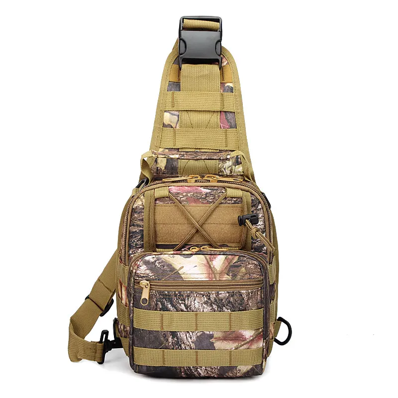 JSH Anti Theft Chest Bag Assault Range Tactical Chest Bag Hiking Traveling Camo 25L Nylon Shoulder Best Sling Backpack