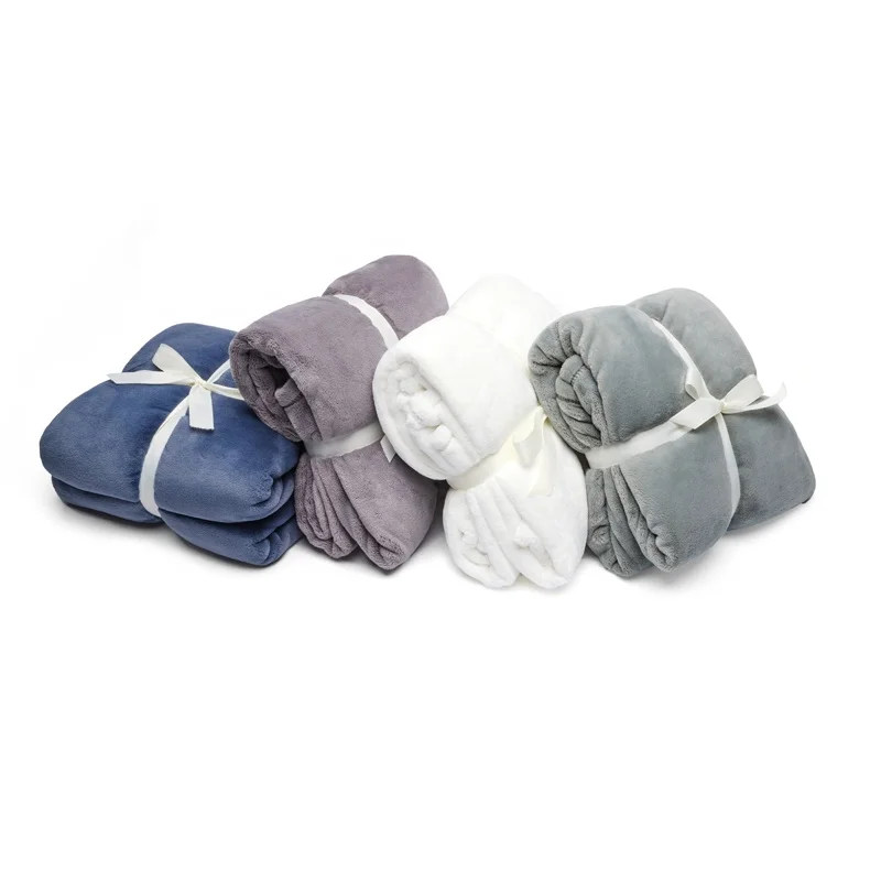 
Flannel Blanket Plush Knit Baby Swaddle blanket Super Soft Throw Blanket 