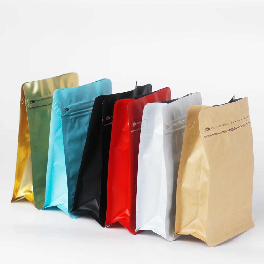 Мешок для кофе 5lb объемный мешок с клапаном оптовая продажа мешочек плоским дном