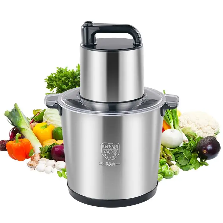 Capacity Stainless Garlic, Ball Electric Vegetables 6L Large Minced Steel Commercial Beater Meat Mincer/