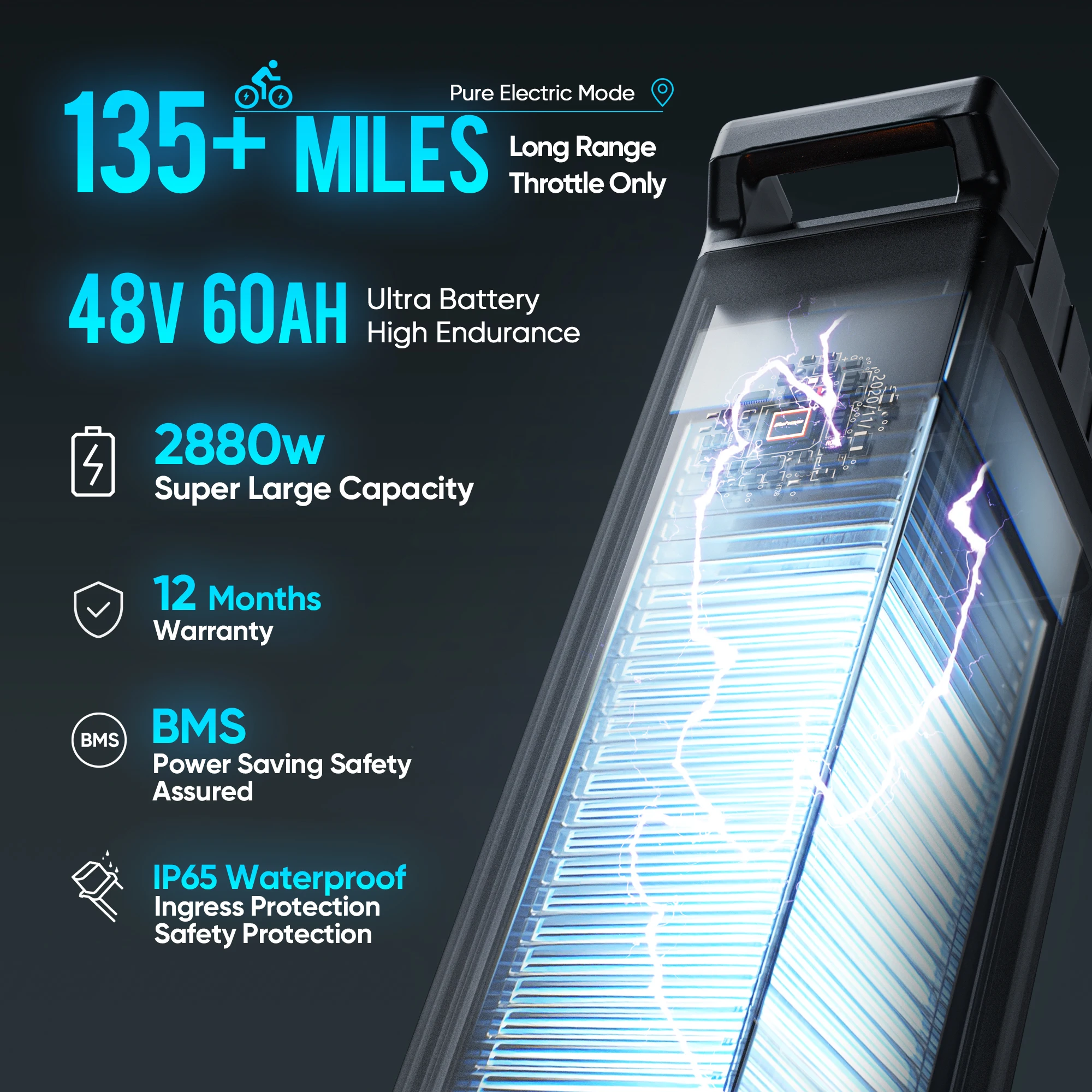 Eahora Juliet Cargo EU US CA Stock Warehouse 1000W/1200W 48V 60Ah 100+ Miles Long Range mtb E-Bike Electric Bike for Adults