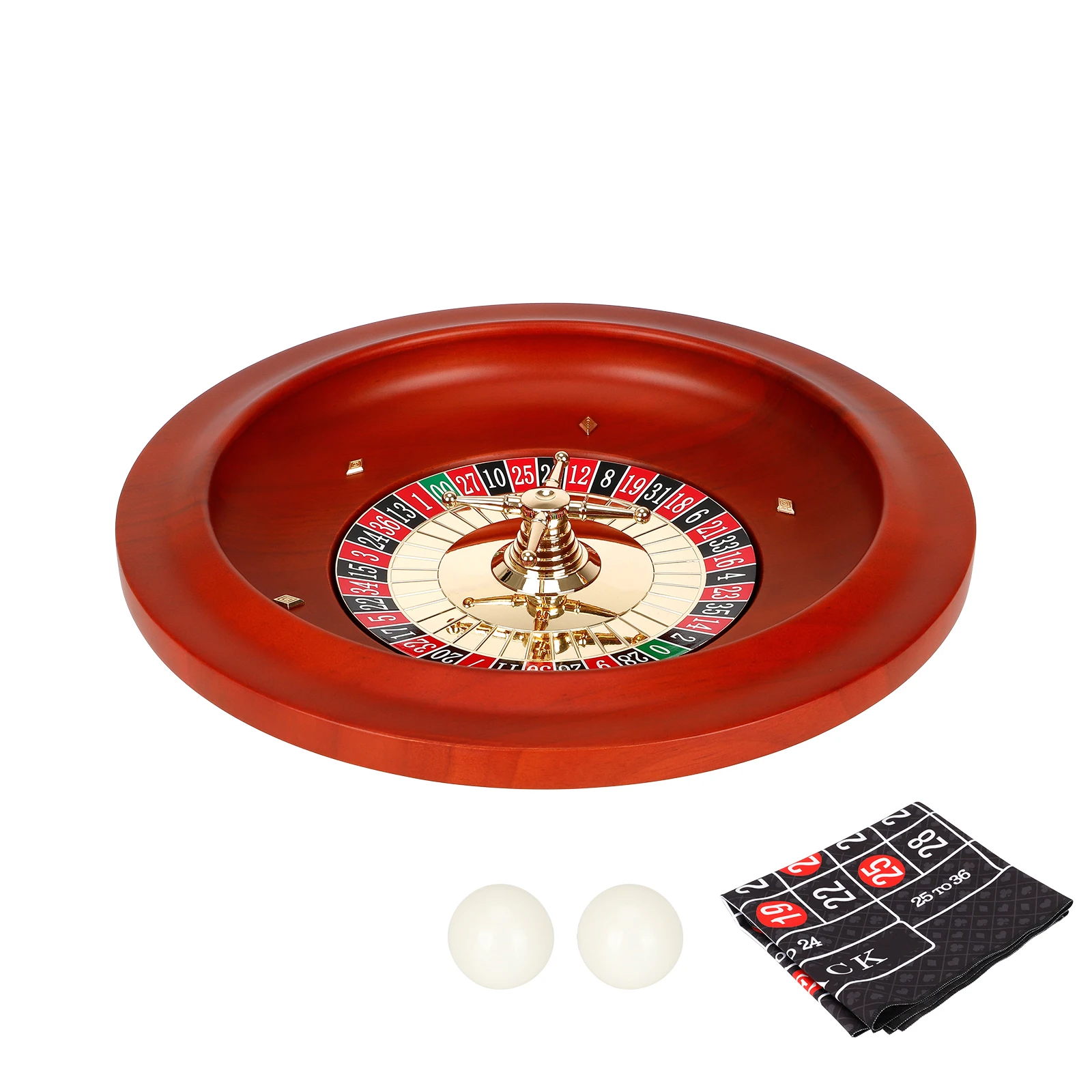 High Quality type C Casino Wooden Wheel Bingo Russian Roulette Turntable Game with Steel Balls