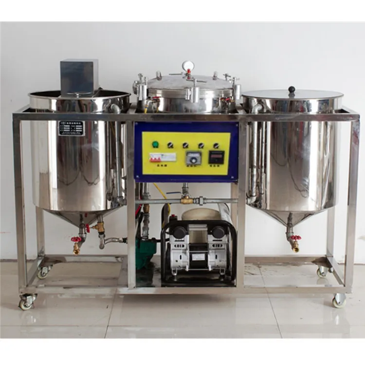 Promotion cheap sale 2 jars small scale edible cotton seeds oil refinery machine to refine vegetable oil