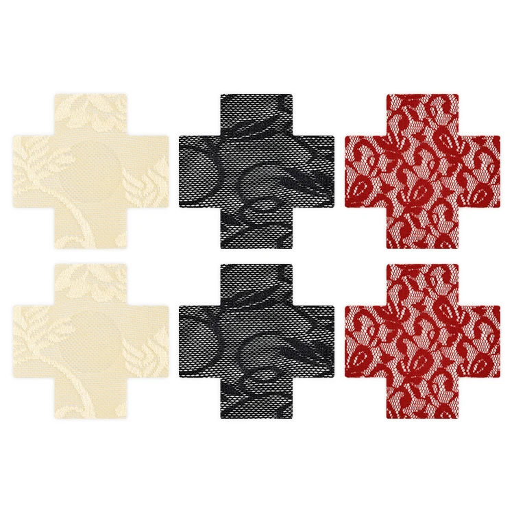 Lace Pasties Nipple Covers Stickers for Women Rave Party Disposable Sticky Breast Petals