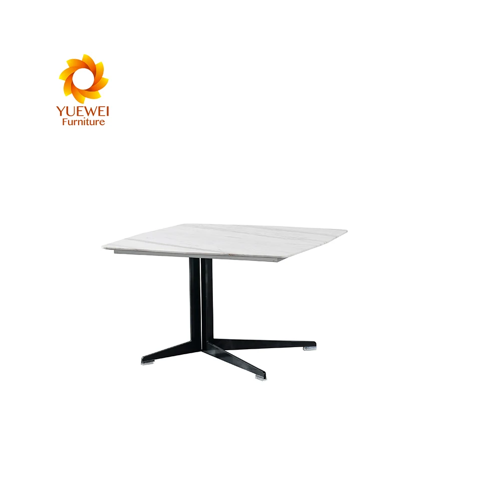 Wholesalers Modern Office Area custom Metal Frame White Round Top Coffee Table