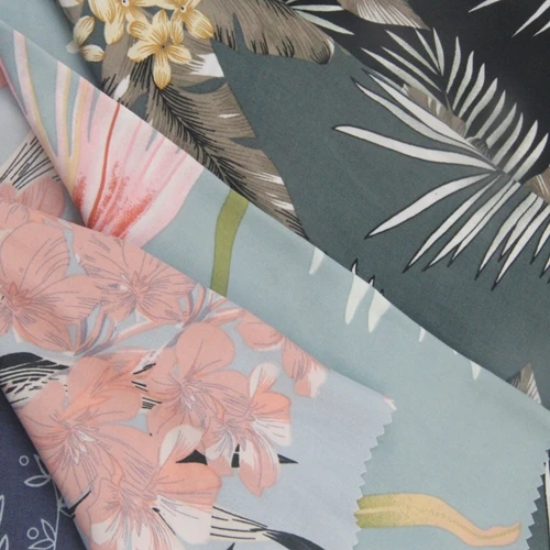 Shaoxing Rayon Viscose Fabric printed cutout prints Rayon Fabric Rrayon108gsm Flower Fabric