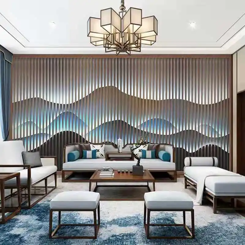 Бесплатный образец, пользовательский новый продукт, золотой алюминий, лазерная резка, цветок, полые резьбы, нержавеющая сталь, разделитель для комнаты