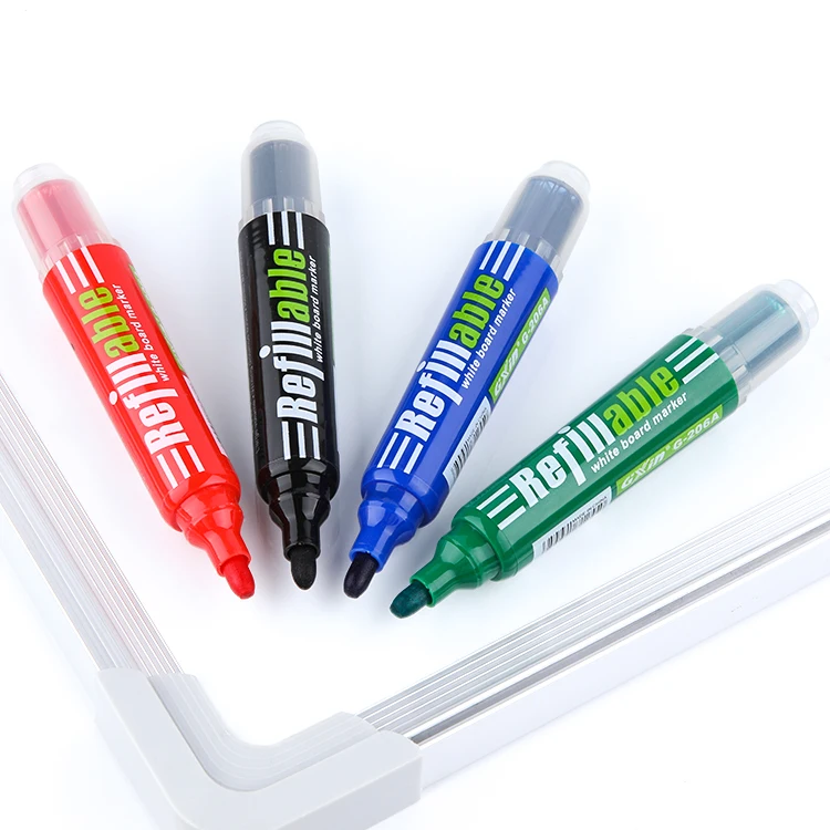 GXIN G-206A Hot selling white board pen Non-Toxic refillable dry erase pen refill ink school office whiteboard marker