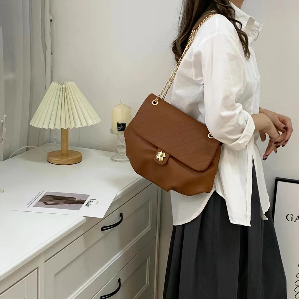 New Ringed Chain Bag for Women New Niche Large Capacity Alibaba Online Shopping Bag Fashion Versatile Ladies Cross-body Bag