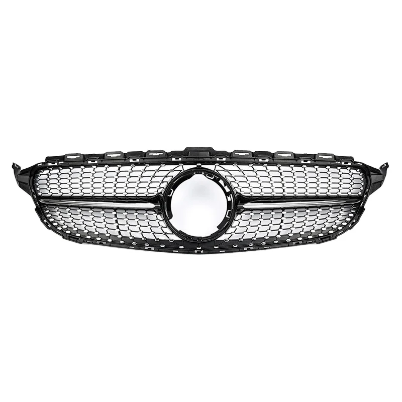 
W205 facelift diamond look grille black without camera hole good fitment for C-Class 2019-ON 