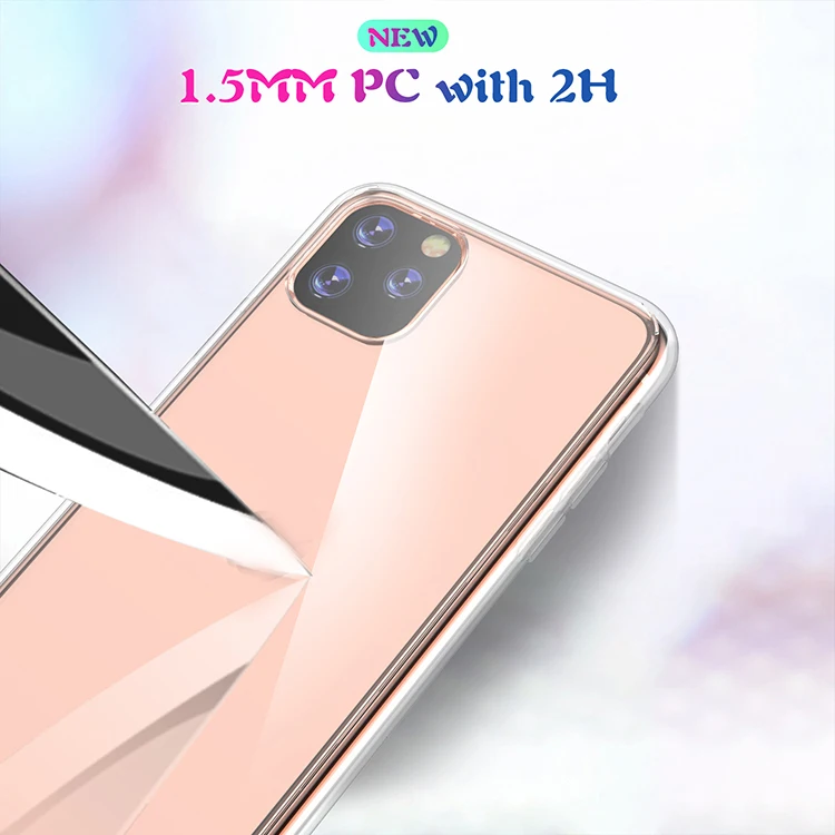 2 in 1 TPU+PC Transparent Case for iPhone 11pro max
