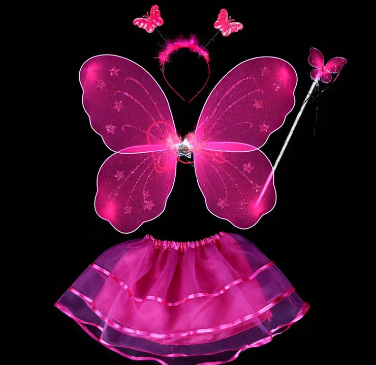 Girls Animals Fancy dress Halloween kids fairy butterfly cosplay suit with wings stage performance dress