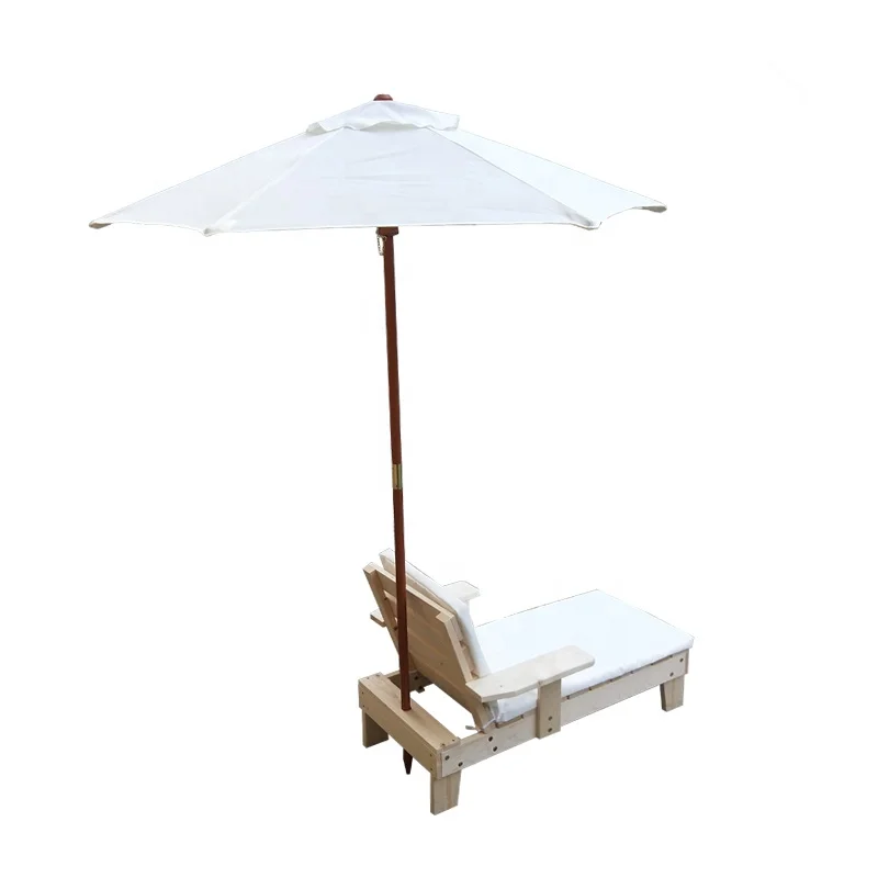 Children Outdoor beach lounge deck chair Furniture Set with Parasol