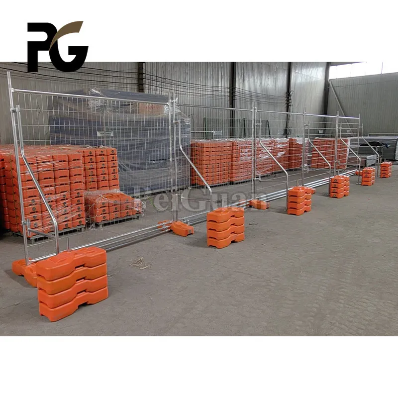 Functional Removable Construction Australia Temporary Fence With Base And Clips