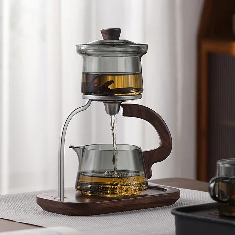 World semi-automatic tea maker glass tea set home tea bowl lazy simple coffee makerGlass teapot