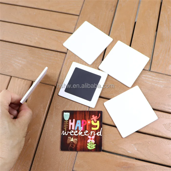 MDFSUB персонализированные пользовательские твердые пластиковые магниты печатные квадратные 57 мм FRP сублимационные заготовки магнит на холодильник