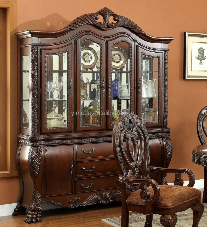 American antique Bar Cabinet Wine Rack Glass Storage cabinet for Home Bar and Wine Cabinet