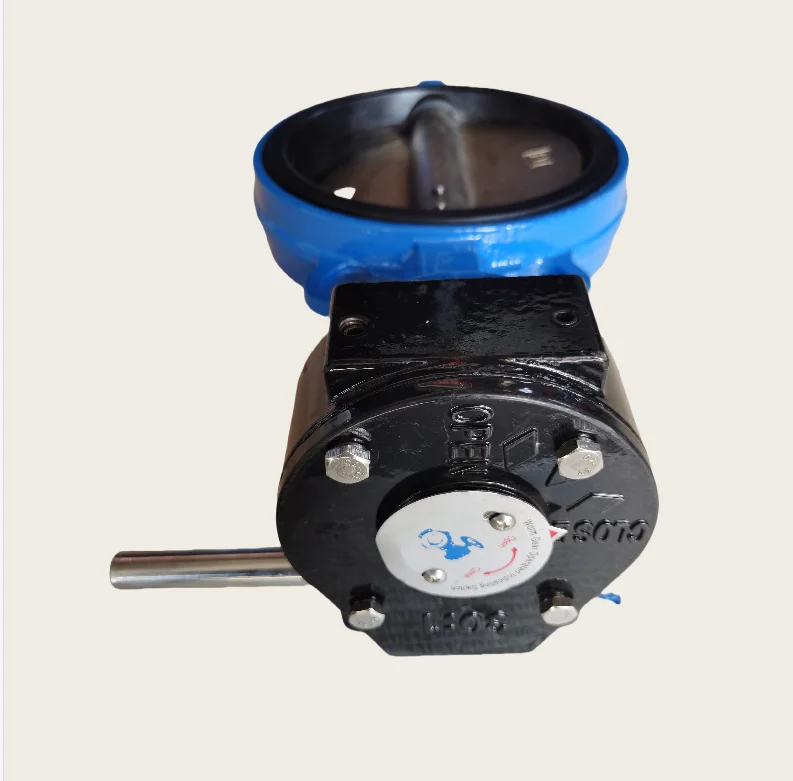 DN200 Ductile Iron Ggg50 Wafer Type Butterfly Valve With Worm Gear Operator Connection to Pn10/Pn16/Cl125/Cl150/JIS 10K
