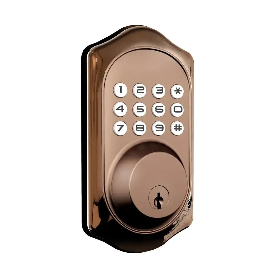 America hot sale smart door lock 2 keys Silicone Number Keypad Smart Combination Door Lock