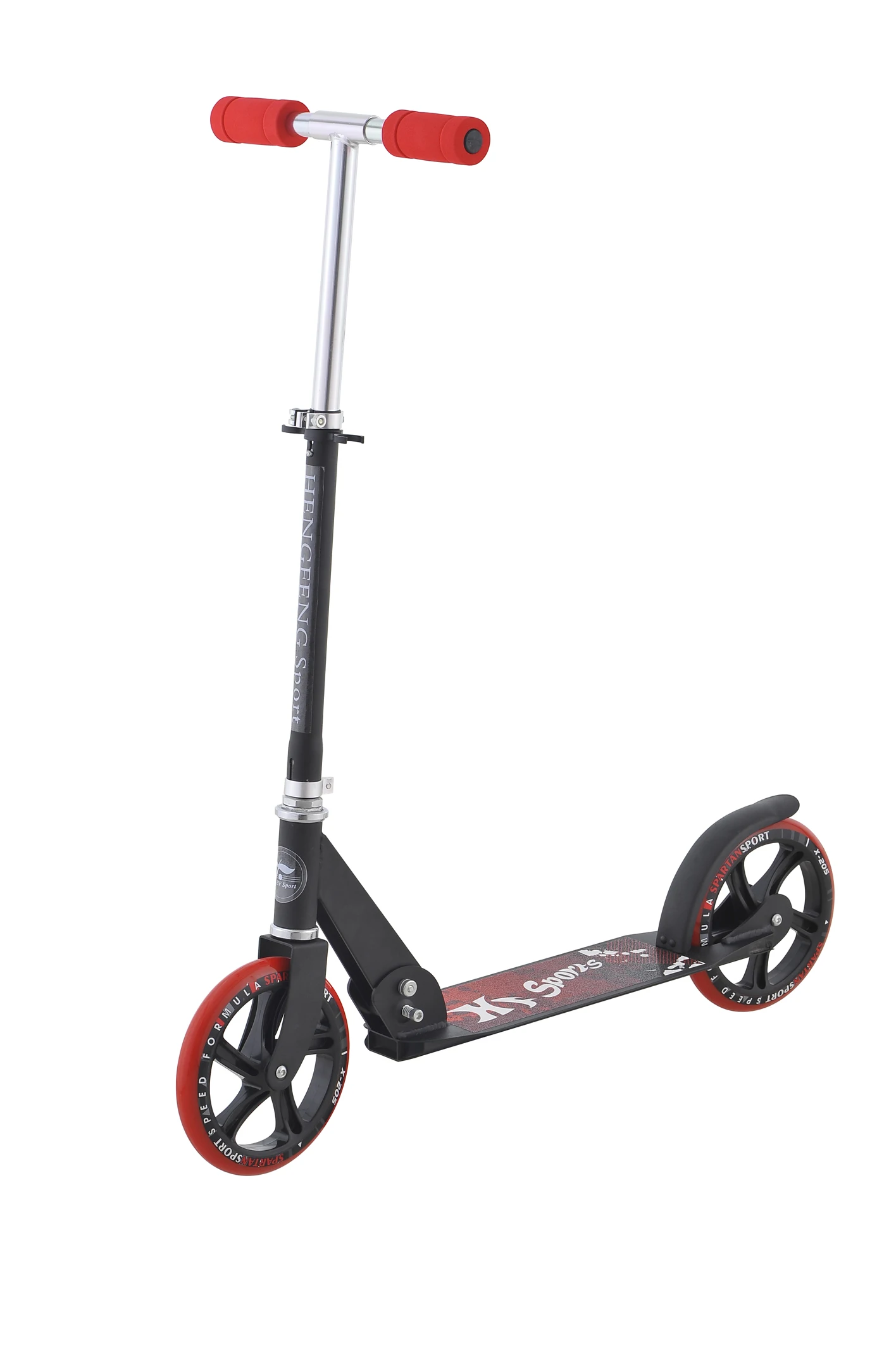 
hot sale foldable height adjustable 200mm PU big wheel adult kick foot scooter 