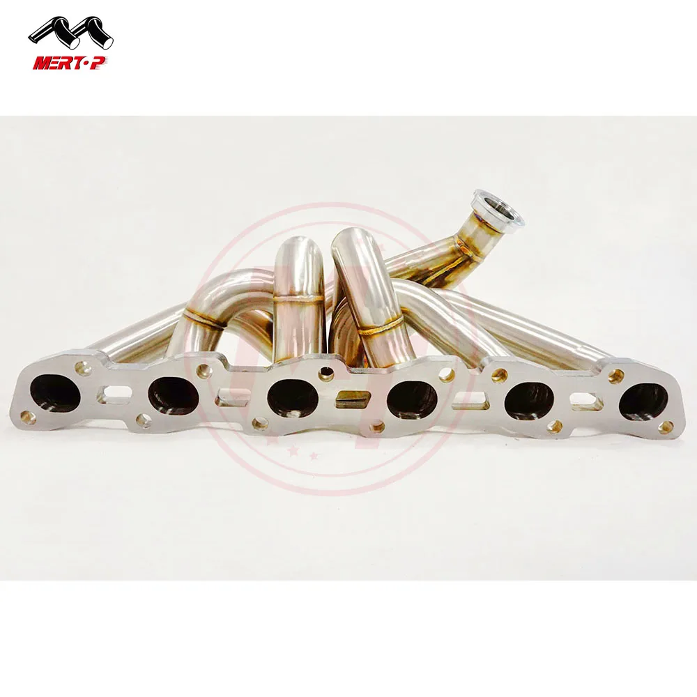 
Mertop SS 304 3mm Exhaust Turbo Manifold for RB20DET RB25DET Skyline 240sx S13 S14 R31 R32 R33 1989-1998 manifold with Waste Gat 