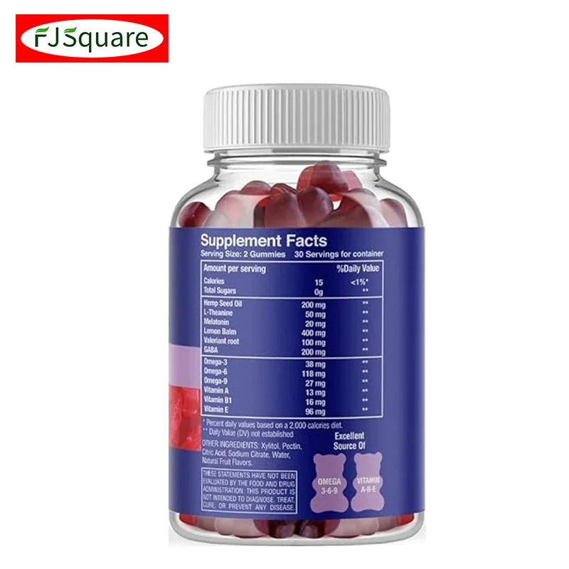 High Quality Private Label Vegan Melatonin Gummies Excellent for Relaxation and Sleep Adult Dosage Form Dietary Supplement